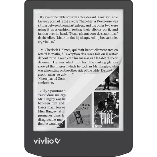 Liseuse Vivlio Light Zen noire – écran 6” rétroéclairé, 8 Go, Wi-Fi
