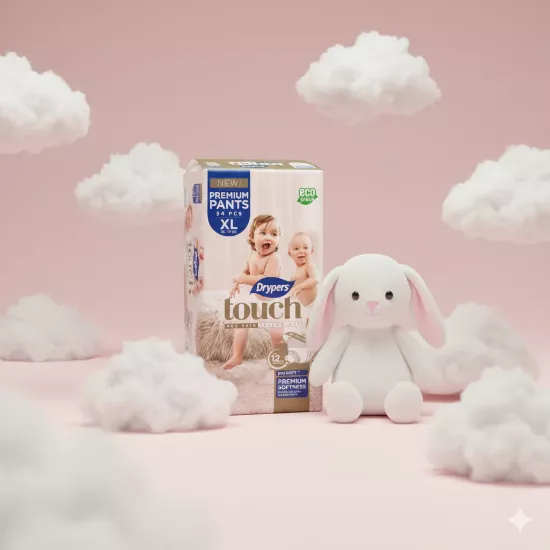 Drypers Touch Premium Pants – Taille XL – Pack de 34 pcs - 4 Pack/CTN