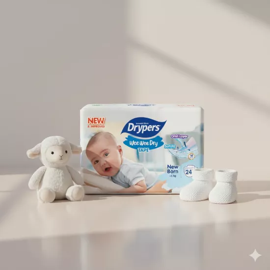  Couche Drypers Wee Wee Dry - Taille Nouveau Né