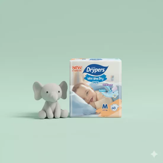 Couche Drypers Wee Wee Dry - Taille M 