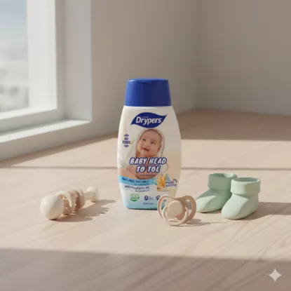  Gel douche - Soin Lavant Bébé Head to Toe - Lait d'Avoine - Cheveux et Corps - 220ML