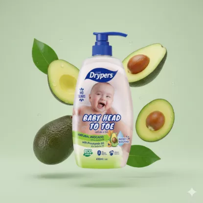 Soin Lavant Bébé Head to Toe - Avocat Naturel - Cheveux et Corps - 650ML