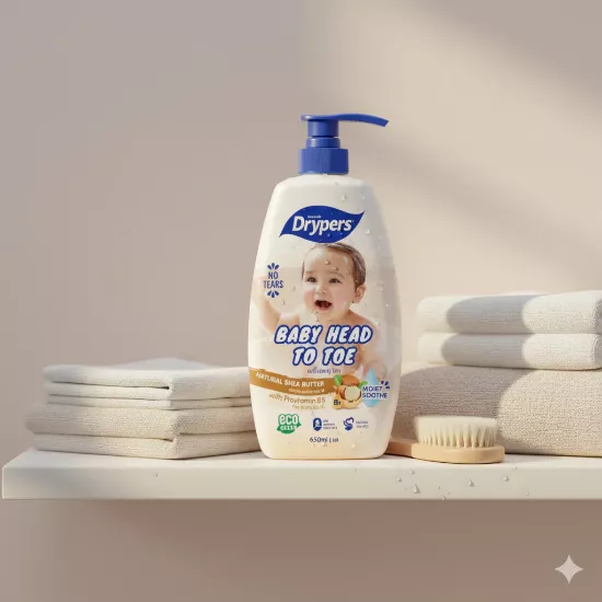 Soin Lavant Bébé Head to Toe - Beurre de Karité - Cheveux et Corps - 650ML