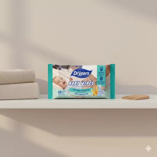 Lingettes Drypers - Graines d'Avoine - 30 Lingettes