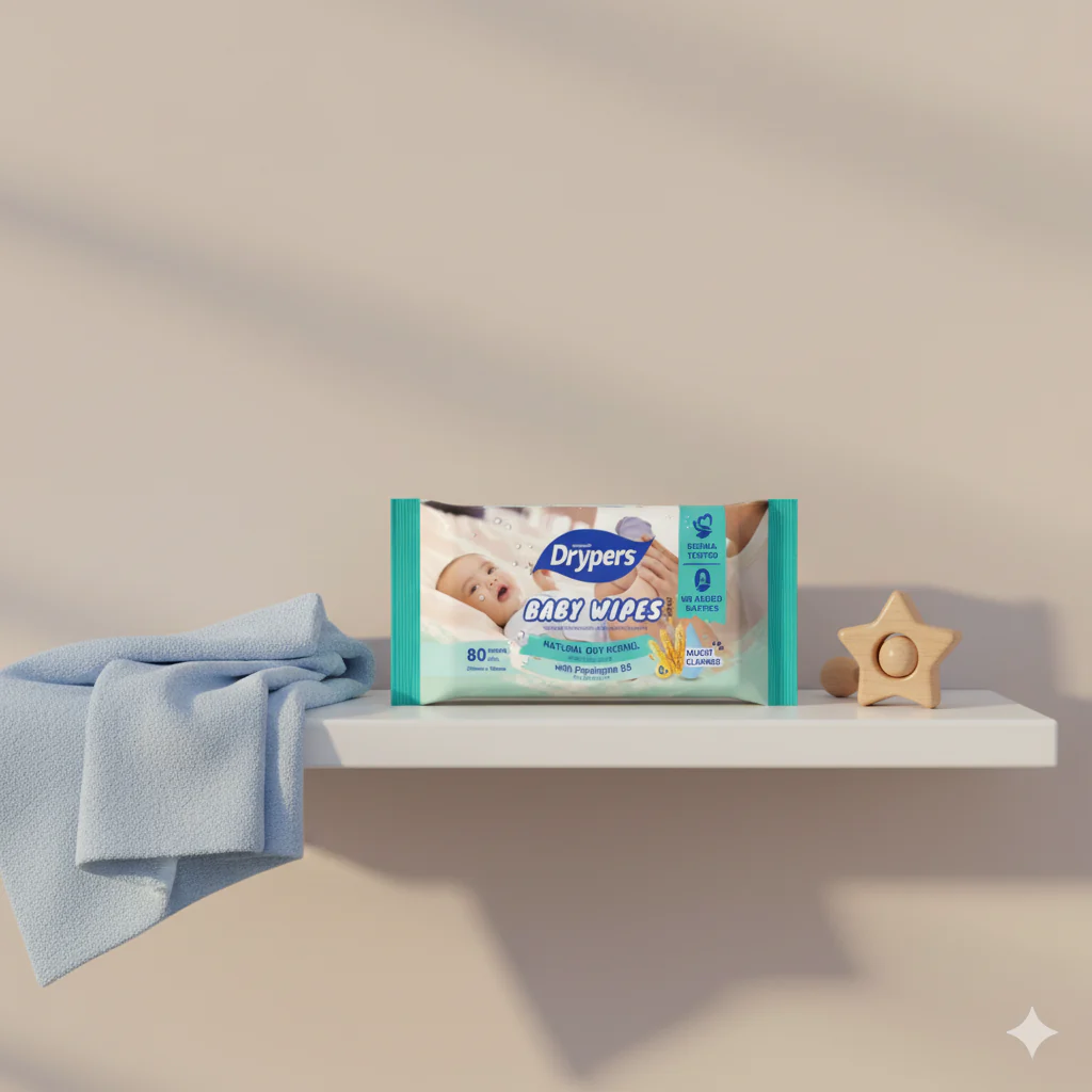 Lingettes Drypers - Graines d'Avoine - 80 Lingettes