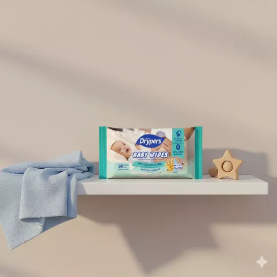 Lingettes Drypers - Graines d'Avoine - 80 Lingettes