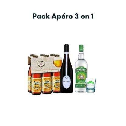 Pack Apéro Prestige Réunionnais : Magnum Rhum 1.5L + 2 Vins Brouilly + Bière Triple