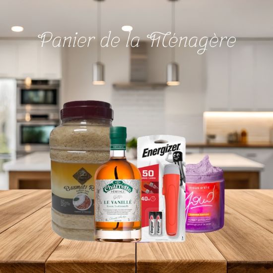 Picture of Le Panier de la Ménagère : Riz Basmati 5kg + Rhum Vanille + Exfoliant + Torche Offerte