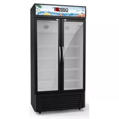 Vitrine Réfrigérée 2 Portes Deroso 618L - Froid Ventilé - Noir - DRK-VIT2P618
