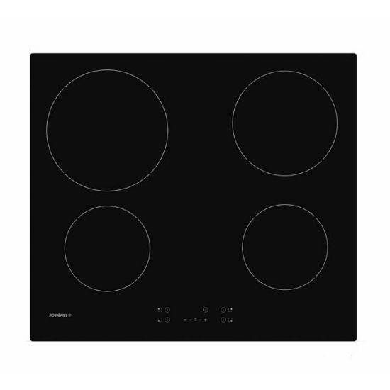 Plaque Vitrocéramique Rosières 60cm - 4 Foyers - 6500W - ROCTH64CT/2 