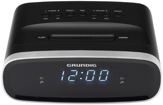 Radio-réveil Grundig SCN130 avec Port de Charge USB - Noir