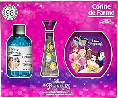 Corine de Farme - Coffret Princesses Disney (Eau de Toilette + Bain Moussant + Boîte à Goûter) 