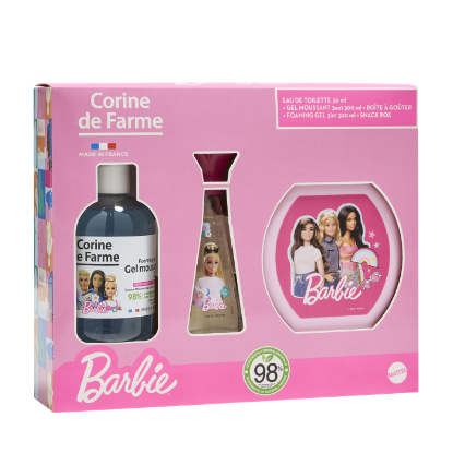 Corine de Farme - Coffret Barbie (Eau de Toilette + Bain Moussant + Boîte à Goûter) 