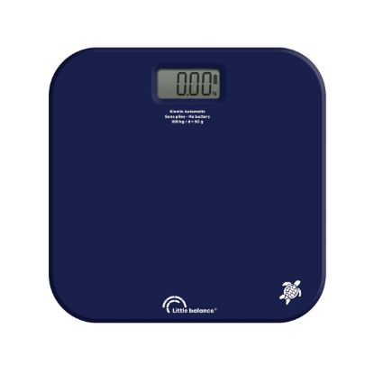 Pèse-personne électronique sans pile 180 kg graduation 100 g – Little Balance Kinetic Auto – bleu