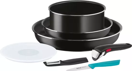 Set 7 pièces Tefal Ingenio Essentials - Poêles, Casserole & Accessoires | Tous feux sauf Induction