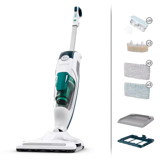 Aspirateur Nettoyeur Vapeur 2-en-1 Rowenta Clean & Steam Revolution | RY7777WH