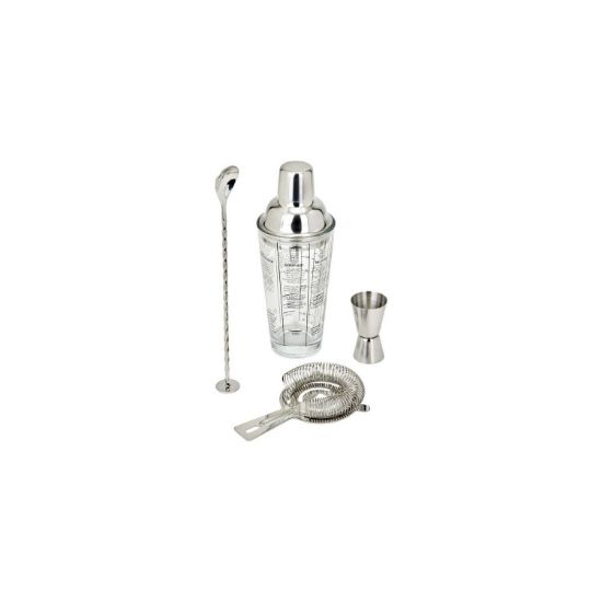 Coffret Cocktail Livoo en Acier Inoxydable - Shaker 400 ml et Accessoires