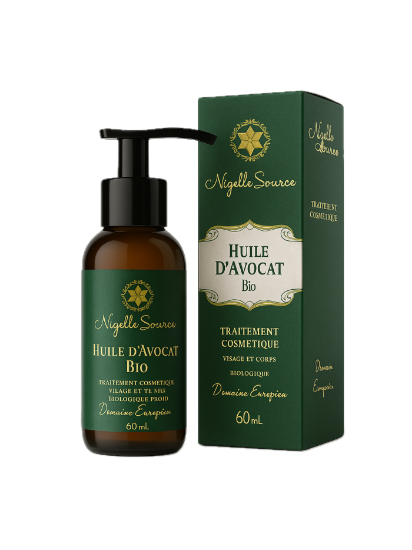 Huile d'Avocat 100% Pure et BIO - Visage, Corps & Cheveux | Nigelle Source