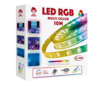 Ruban LED RGB 10 Mètres XL Connecté | Geek Monkeys
