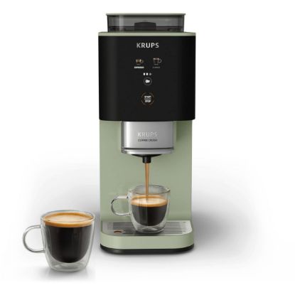 Expresso avec broyeur Krups Coffee Crush SA401LE0 – 15 bars, réservoir 1,8 L – Vert lichen