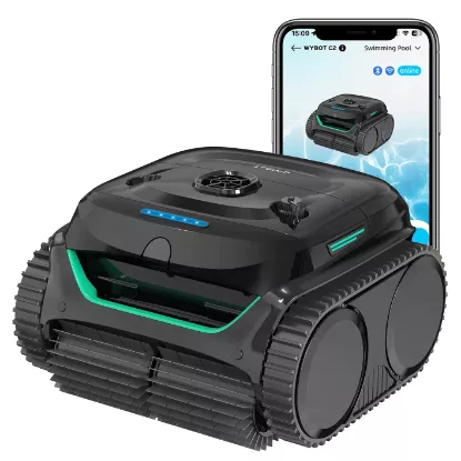 Robot de Piscine Sans Fil WYBOT C2 | Nettoyage Complet Fond, Parois et Ligne d'Eau