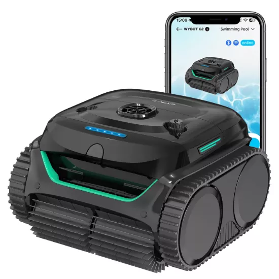 Robot de Piscine Sans Fil WYBOT C2 | Nettoyage Complet Fond, Parois et Ligne d'Eau