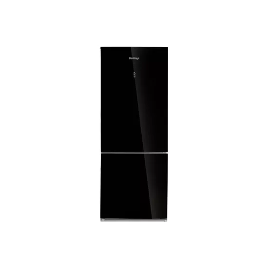 Réfrigérateur Combiné Berklays 432L No Frost | Finition Verre Noir