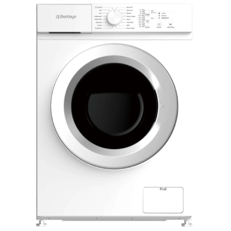 Lave-Linge Hublot Berklays BW07125SW | 7 kg, 1200 trs/min, Moteur Inverter - Blanc