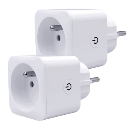 Konyks PRISKA FR (Pack de 2) | Prises Connectées Wi-Fi & Bluetooth avec Compteur de Consommation