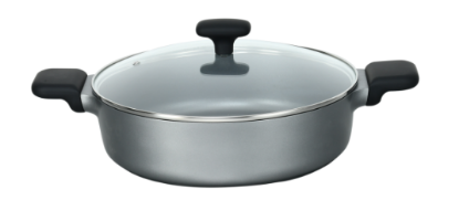 Sauteuse Techwood 28 cm avec Couvercle | Fonte d'Aluminium Anti-adhérente Tous Feux