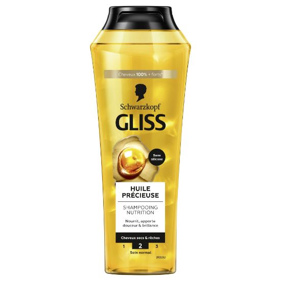 Shampoing Nourrissant Gliss Huile Précieuse | Maxi Format 400 ml - Cheveux Secs et Rêches