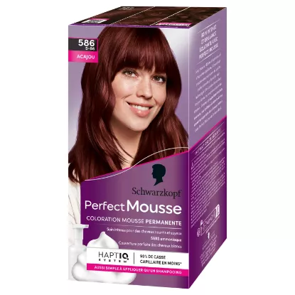 Coloration Schwarzkopf Perfect Mousse | 586 Acajou - Lot de 2 (Sans Ammoniaque)