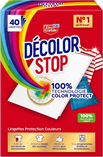 Décolor Stop Lingettes Anti-Décoloration | Maxi Lot de 3 x 40 Lingettes (120 lavages)