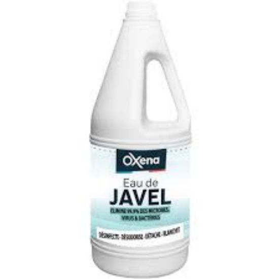 Eau de Javel Oxena 2,6% (9°) | Bouteille de 2 Litres - Nettoie, Désinfecte et Détache