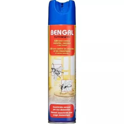 Insecticide Aérosol Bengal Mouches et Moustiques | 400 ml - Usage Domestique