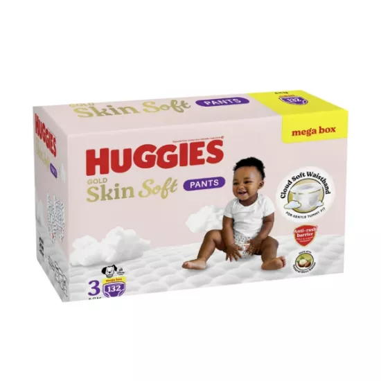 Couches-Culottes Huggies Gold Pants Taille 3 (7-12 kg) | Mega Box de 132 Culottes