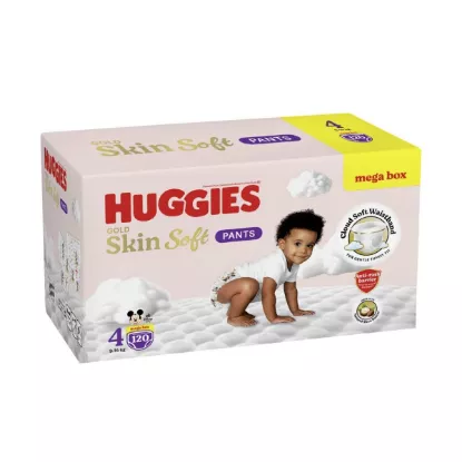 Couches-Culottes Huggies Gold Pants Taille 4 (9-14 kg) | Mega Box de 120 Culottes