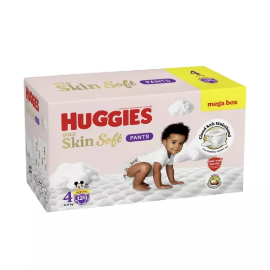 Couches-Culottes Huggies Gold Pants Taille 4 (9-14 kg) | Mega Box de 120 Culottes