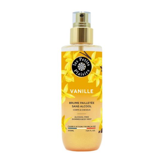 Brume Pailletée Corps et Cheveux Vanille - Les Petits Plaisirs | Sans Alcool - 200 ml