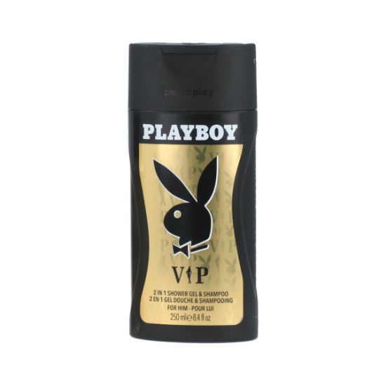 Gel Douche Homme VIP Playboy | Corps & Cheveux - Parfum Boisé - 250 ml