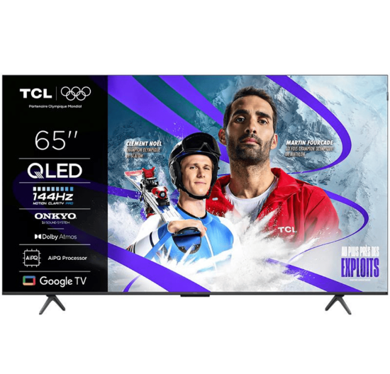 Téléviseur TCL 65P8K QLED 4K | 65" (165 cm) - 144 Hz - Google TV