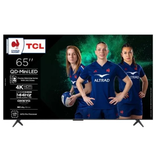 Téléviseur TCL 65C69K QD-Mini LED 4K | 65" (165 cm) - 144 Hz - Aluminium Brossé