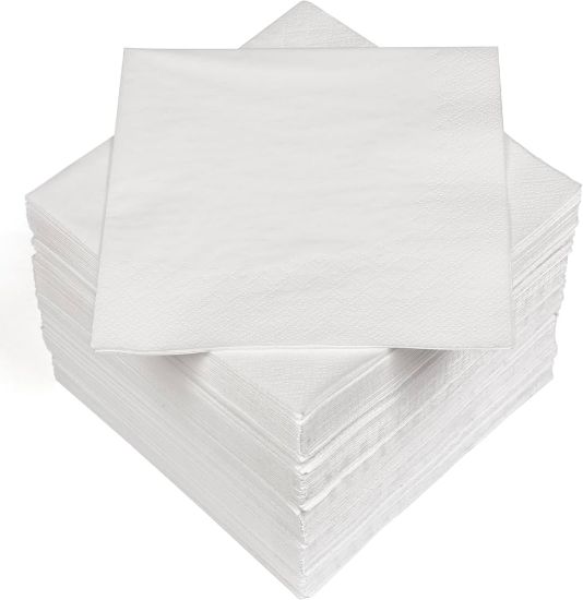 Serviette papier blanche - ouate 2 plis 39/39 blanche x 100 