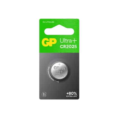 Pile Bouton Lithium CR2025 GP Ultra Plus - 3V (Pack de 1)