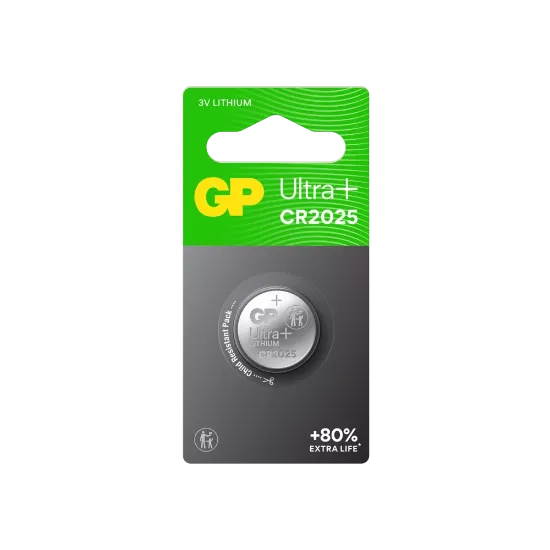 Pile Bouton Lithium CR2025 GP Ultra Plus - 3V (Pack de 1)