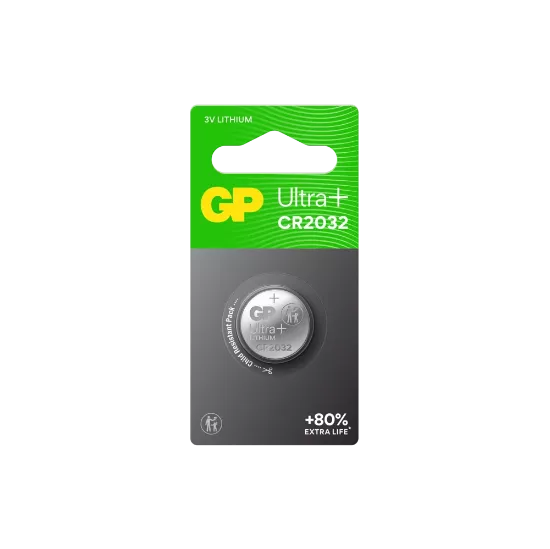 Pile Bouton Lithium CR2032 GP Ultra Plus - 3V (Pack de 1)