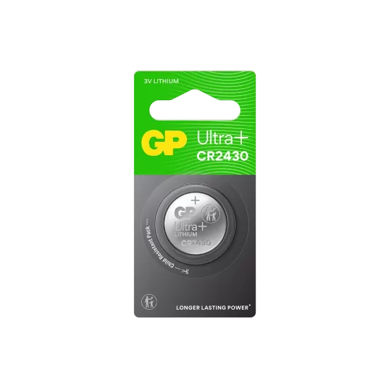 Pile Bouton Lithium CR2430 GP Ultra Plus - 3V (Pack de 1)
