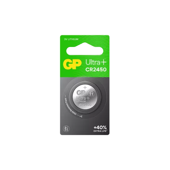 Pile Bouton Lithium CR2450 GP Ultra Plus - 3V (Pack de 1)