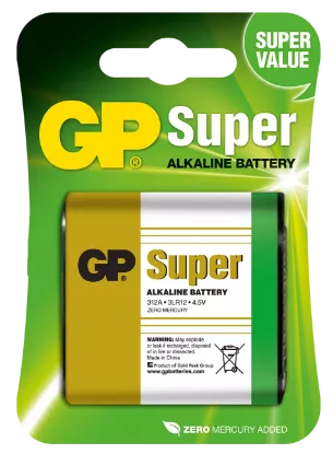 Pile Alcaline 4.5V 3LR12 / 312A GP Super - Pack de 1
