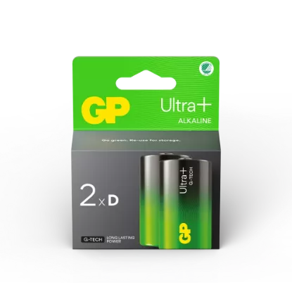 Piles Alcalines D LR20 GP Ultra Plus - Pack de 2